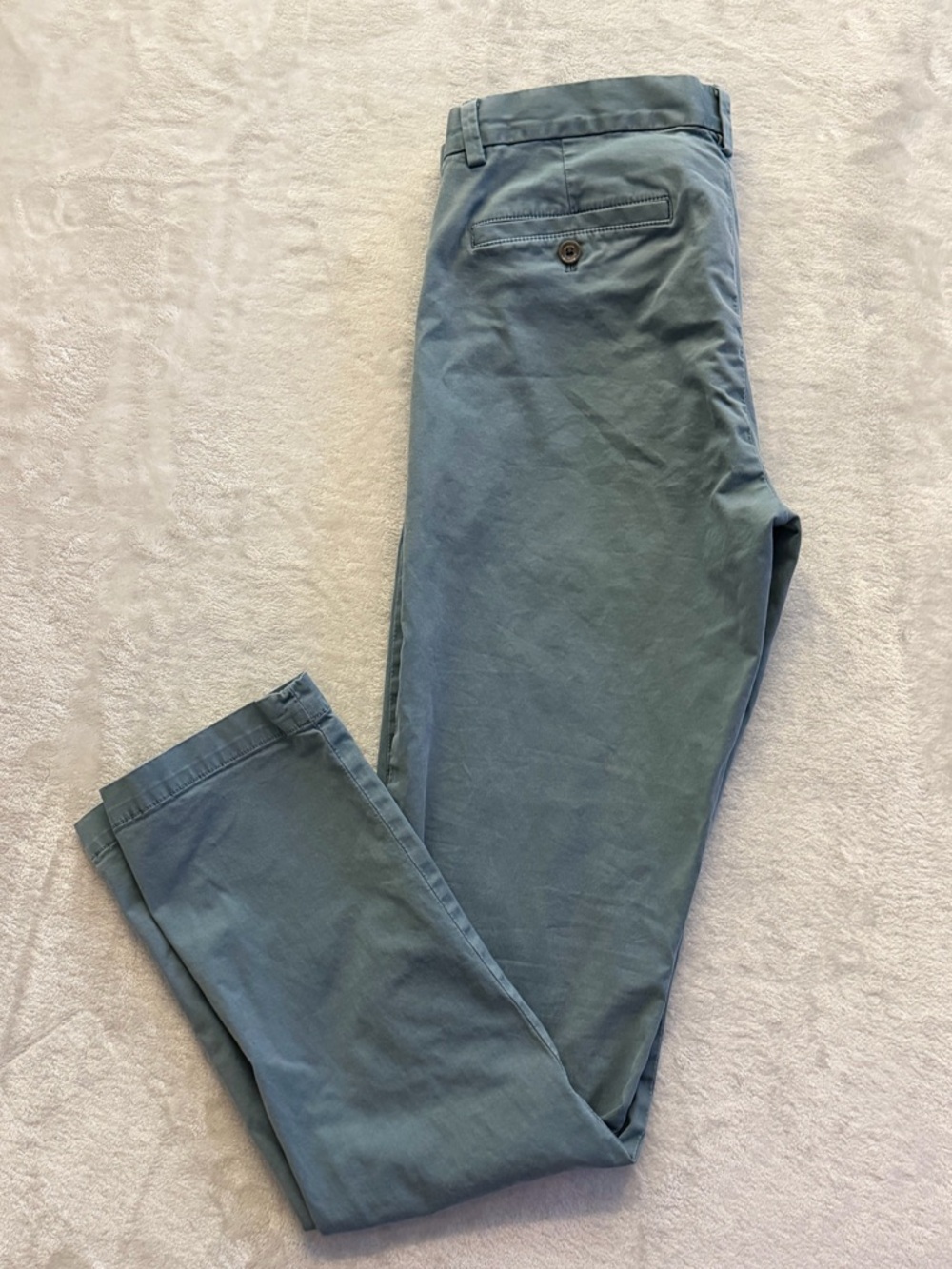 Banana Republic Fulton Skinny Chinos 33x34 Blue Stretch Dress Pants